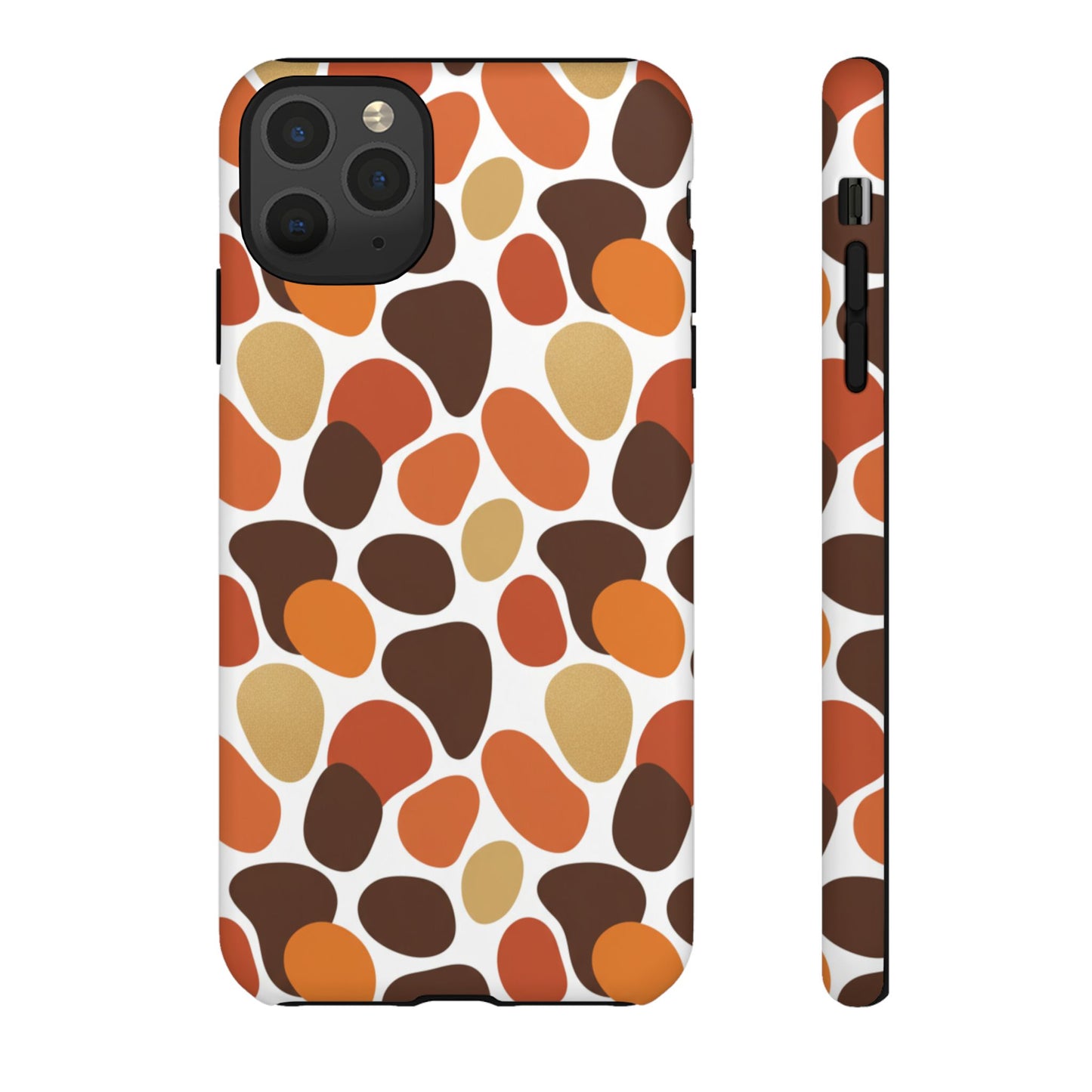 Phone Case — Retro Pebble Pattern in Warm Autumn Colors