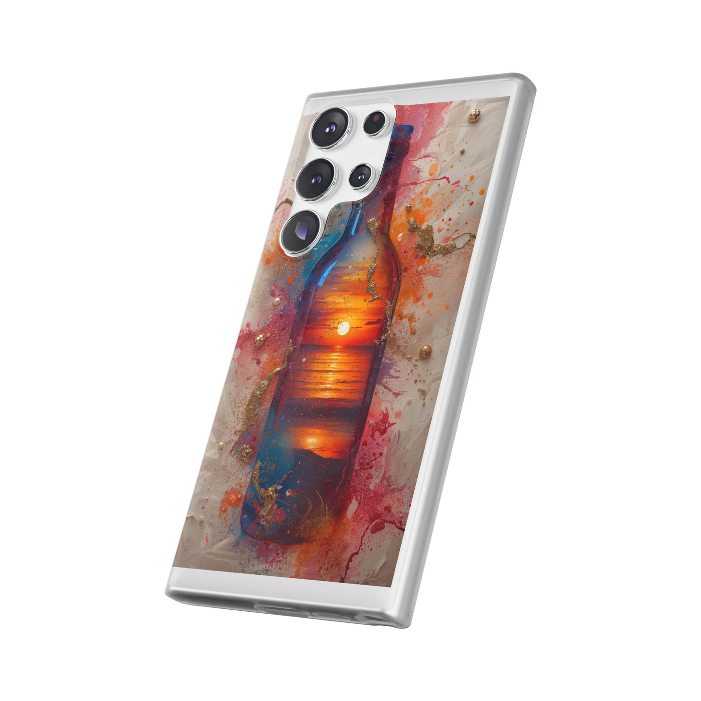 Copy of Floral Holographic Phone Case — Iridescent Leaves & Flowers Flexi Case