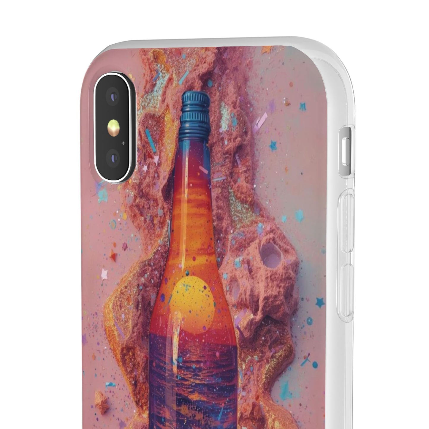 Phone Case — Surreal Sunset Bottle Art Flexible Protective Cover