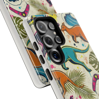 Tough Cases — Colorful Surfing Kangaroo Phone Case