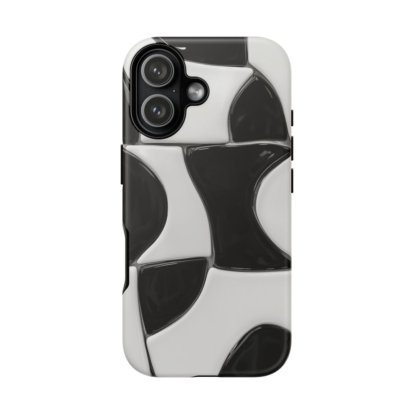Black & White Abstract Pattern Tough Phone Case