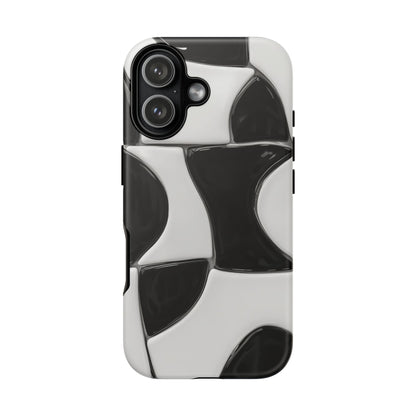 Black & White Abstract Pattern Tough Phone Case