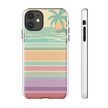 Tough Case — Retro Pastel Sunset Palm Tree Phone Case