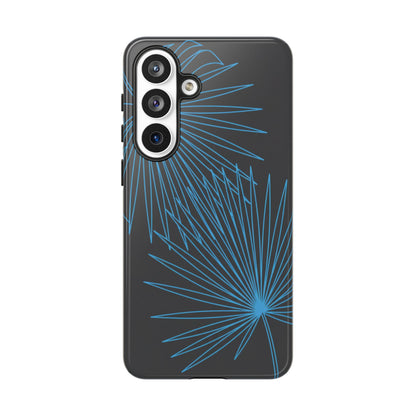 Blue Dandelion Burst Tough Phone Case — Protective Floral iPhone Cover