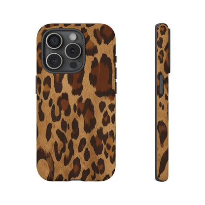 Leopard Print Tough Phone Case — Durable Animal Print Protective Cover