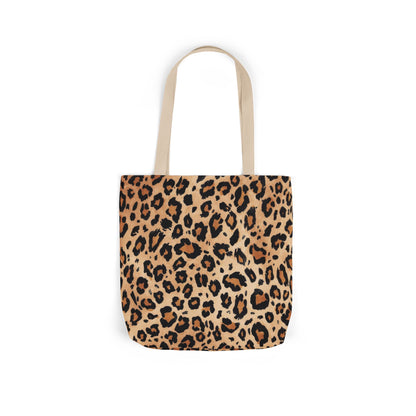 Leopard Print Canvas Tote Bag — Animal Print Everyday Shopper