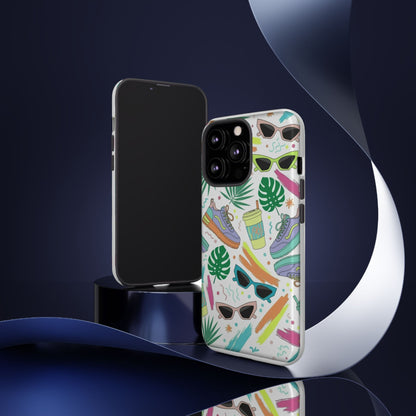 Tough Cases — Colorful Retro Sneakers & Sunglasses Phone Case