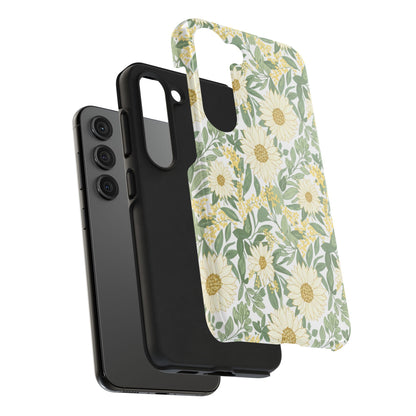 Daisy Meadow Tough Phone Case — Floral Protective Phone Cover