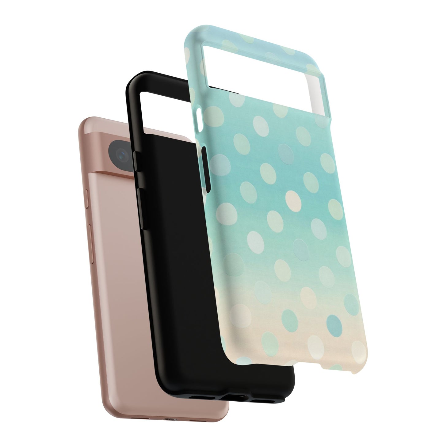 Abstract Palm Tough Phone Case — Minimal Coastal Blue Protective Cover