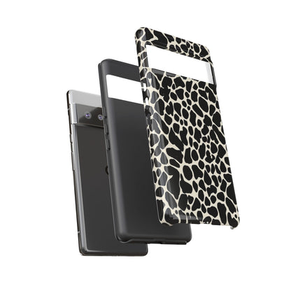 Black and White Cowhide Phone Case — Protective Tough Case