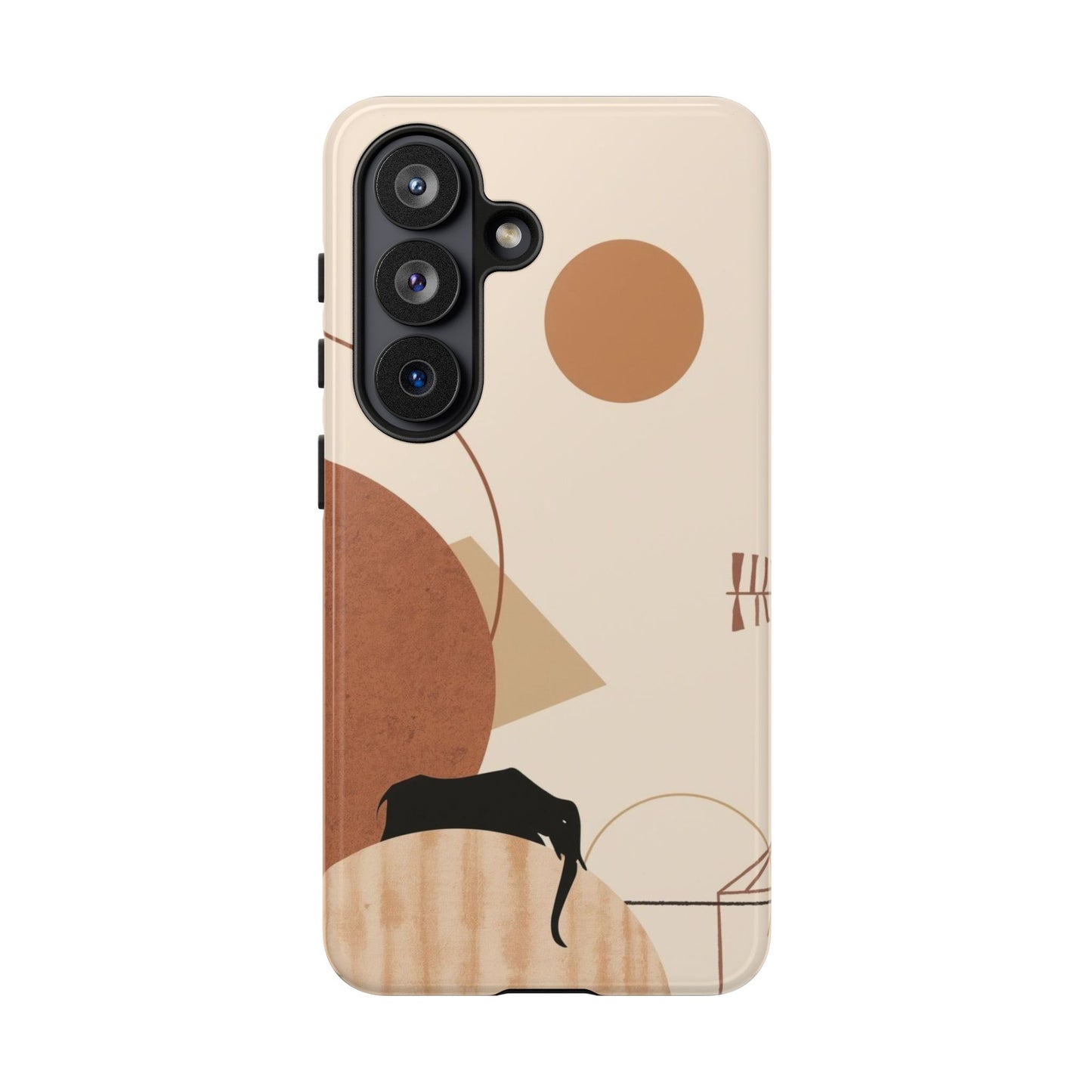 Abstract Earth Tones Phone Case — Minimal Geometric Design