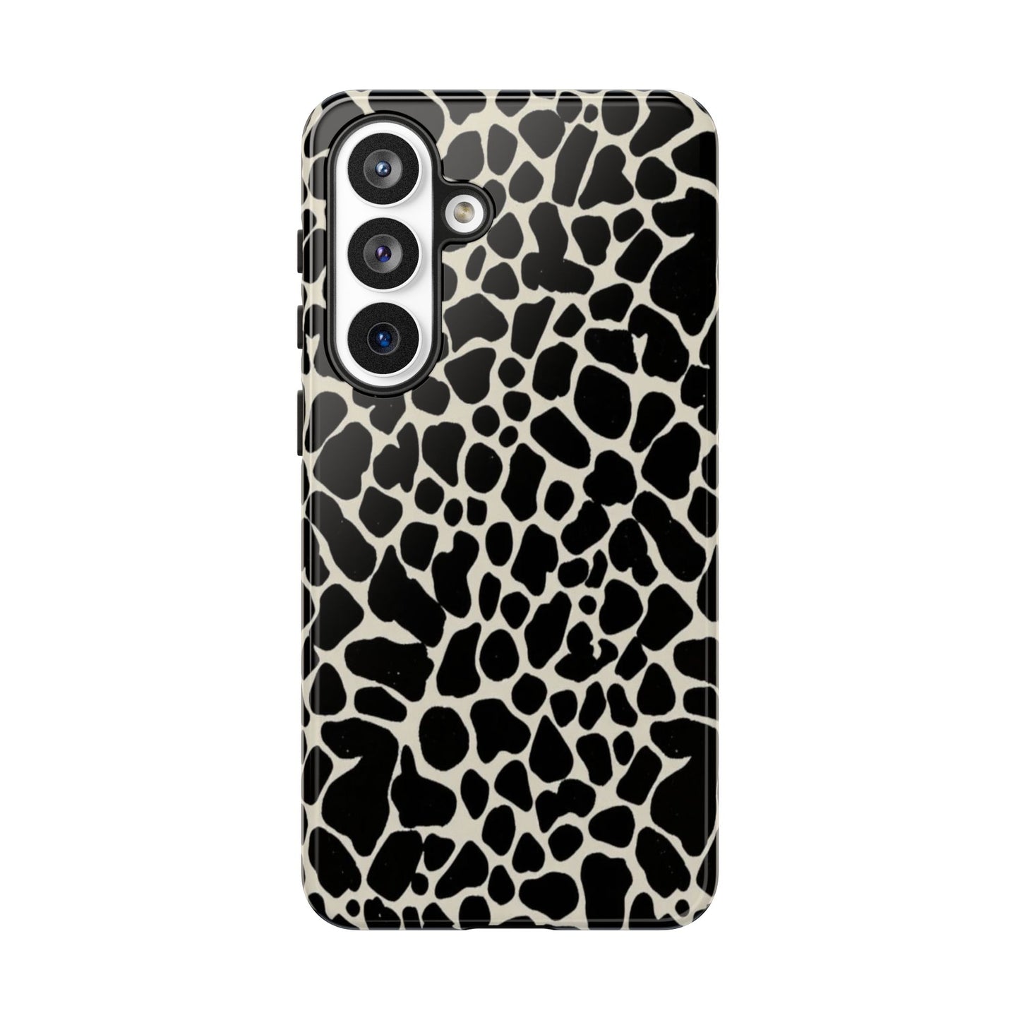 Black and White Cowhide Phone Case — Protective Tough Case