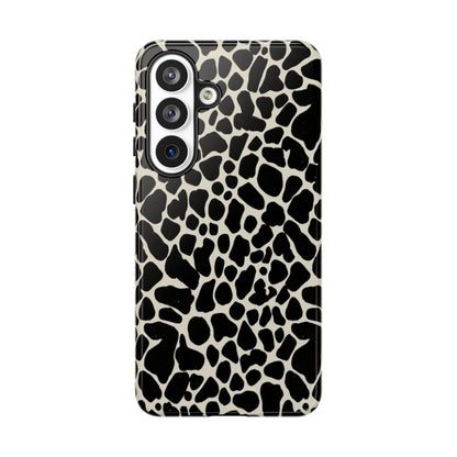 Black and White Cowhide Phone Case — Protective Tough Case