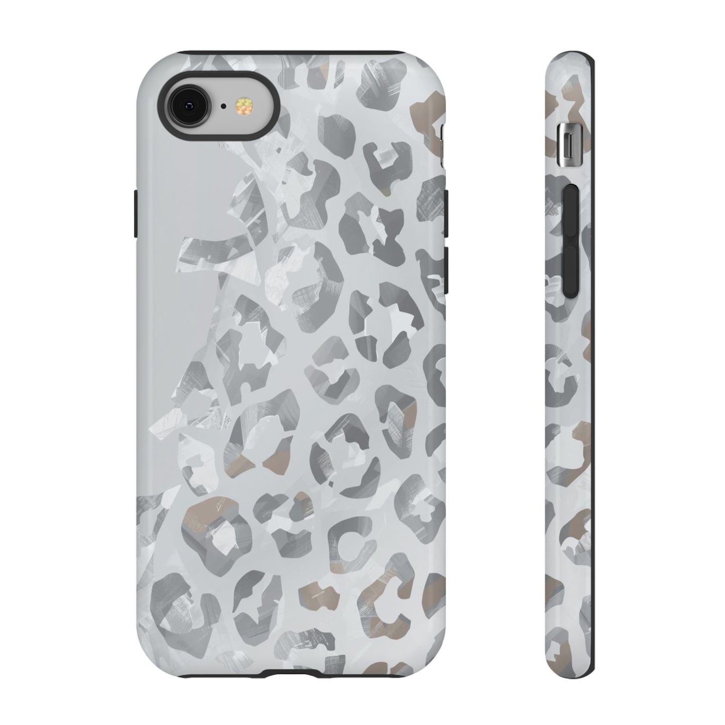 Silver Leopard Tough Phone Case