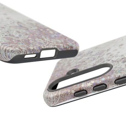 Butterfly Glitter Tough Phone Case — Floral Sparkle Protective Case