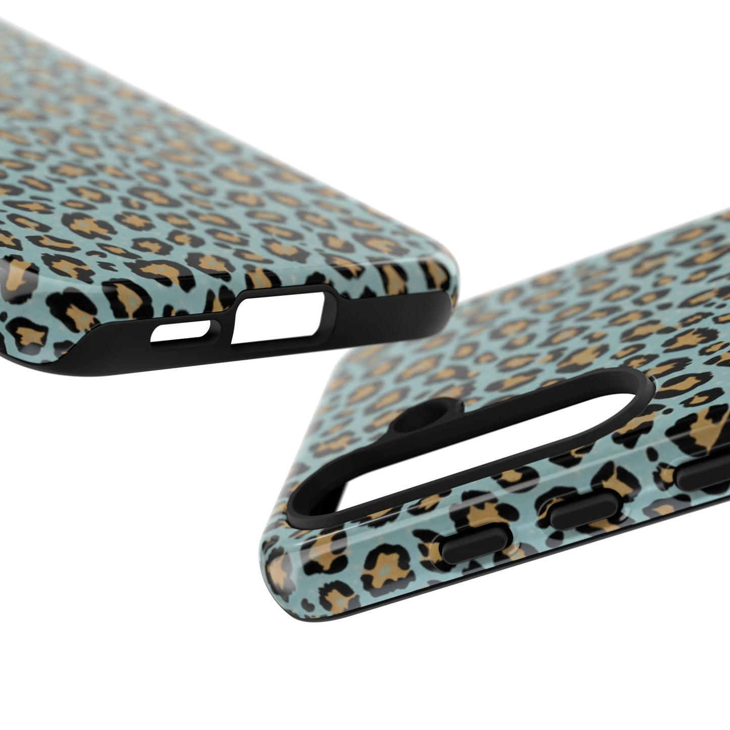 Leopard Print Tough Phone Case - Blue Cheetah Protective Cover