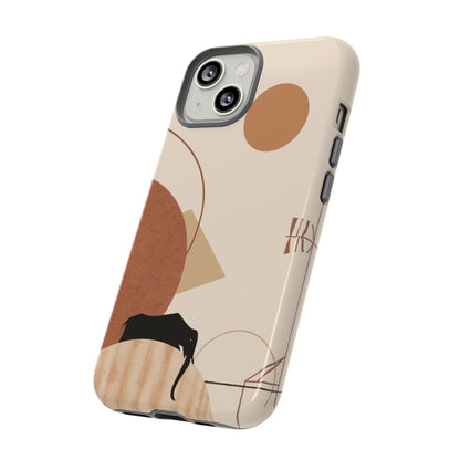 Abstract Earth Tones Phone Case — Minimal Geometric Design