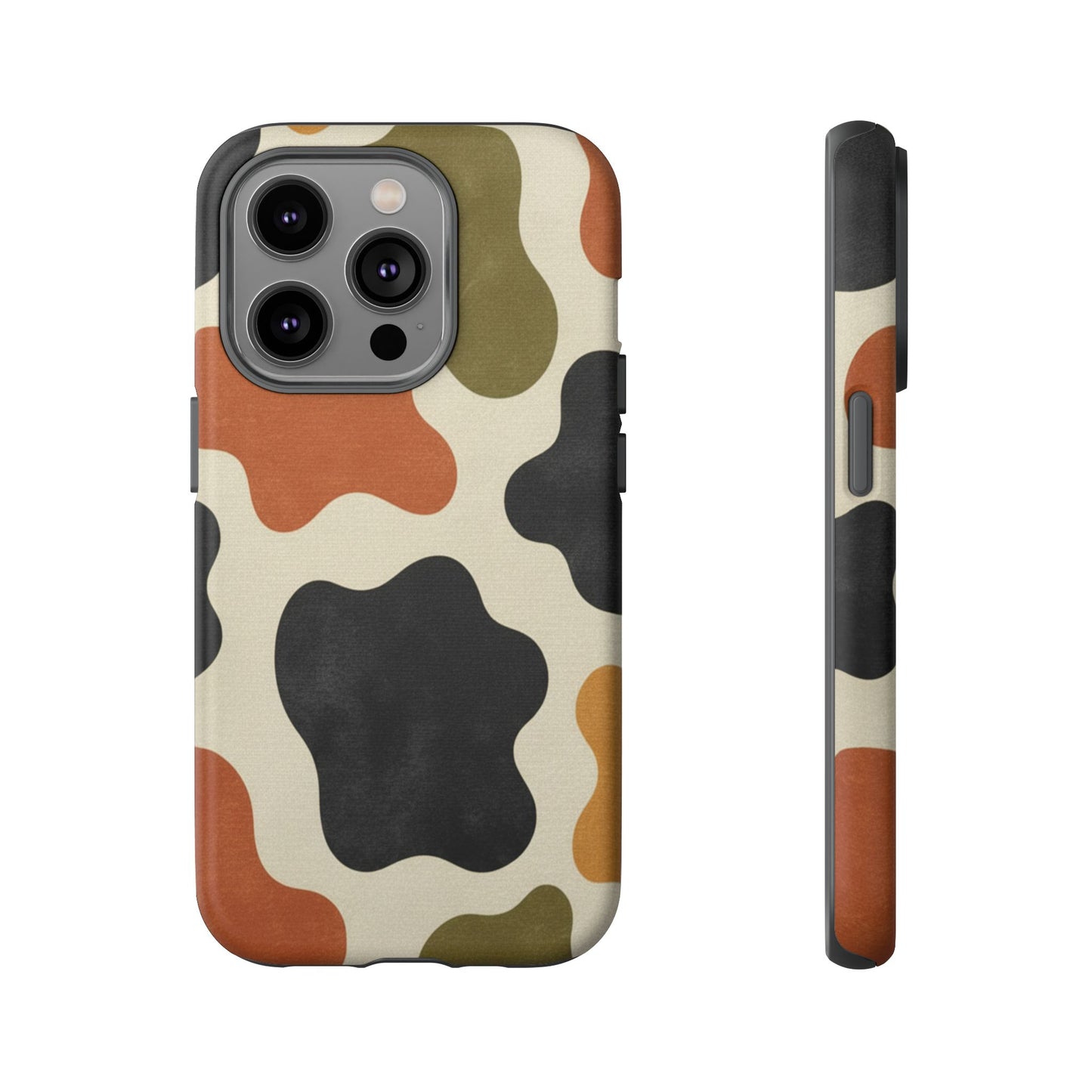 Retro Abstract Camouflage Phone Case — Earth Tone Tough Case