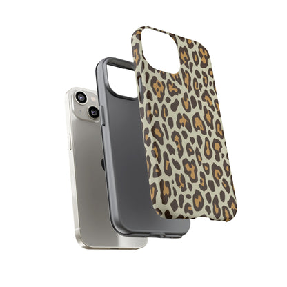 Leopard Print Tough Phone Case — Durable Protective Animal Print Case