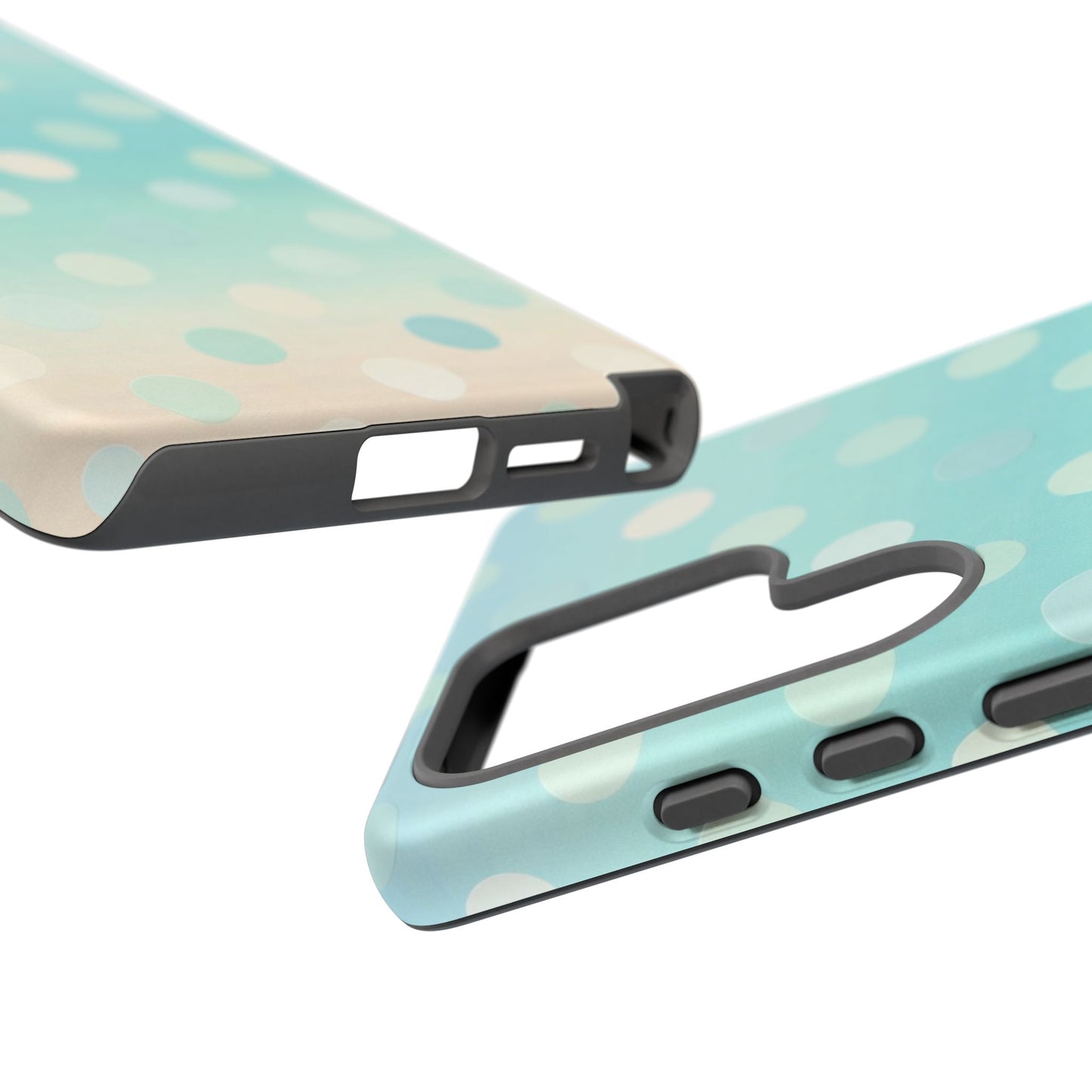 Abstract Palm Tough Phone Case — Minimal Coastal Blue Protective Cover