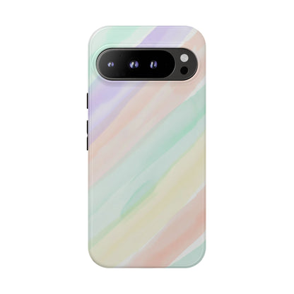 Pastel Watercolor Stripe Tough Phone Case
