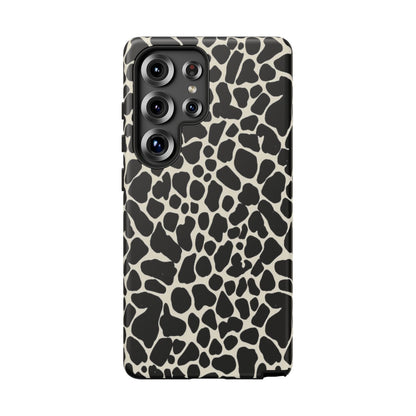 Black and White Cowhide Phone Case — Protective Tough Case