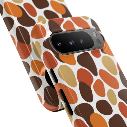 Phone Case — Retro Pebble Pattern in Warm Autumn Colors