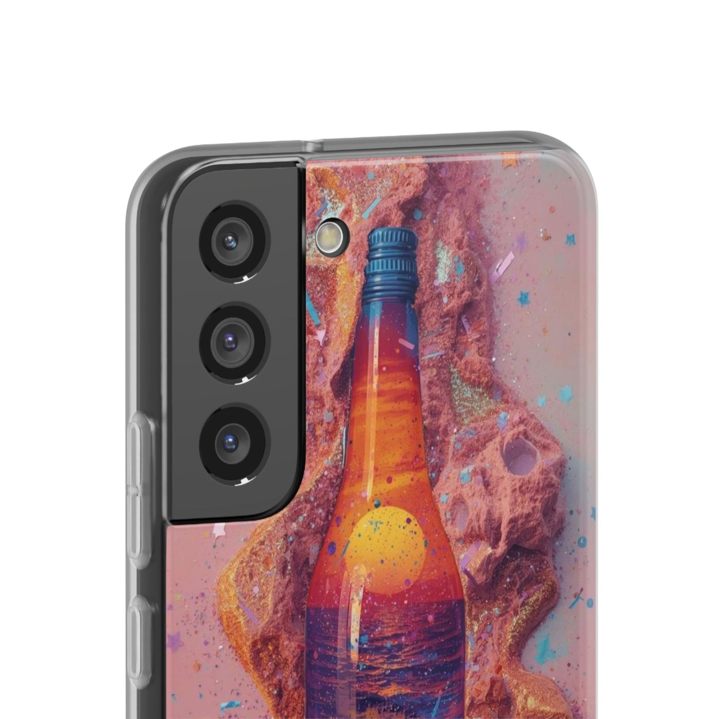 Phone Case — Surreal Sunset Bottle Art Flexible Protective Cover
