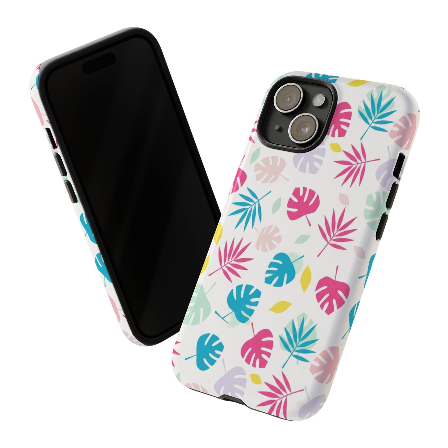 Tropical Leaf Phone Case — Colorful Pastel Monstera & Palm iPhone Case