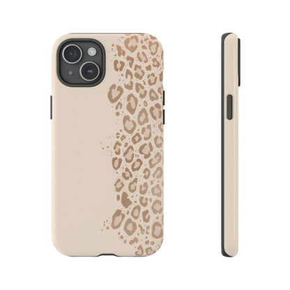Phone Case – Beige Leopard Print Protective Cover