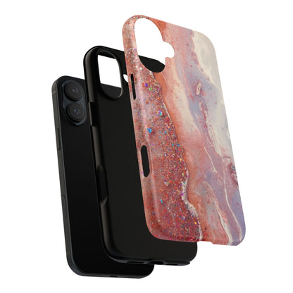 Marbled Rose Gold Galaxy Phone Case — Protective Tough Case