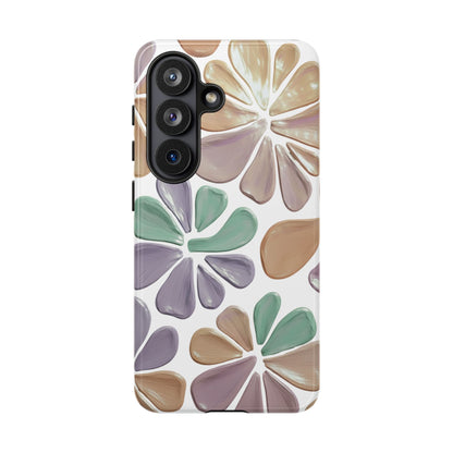 Floral Pastel Tough Phone Case – Watercolor Petal Protective Cover