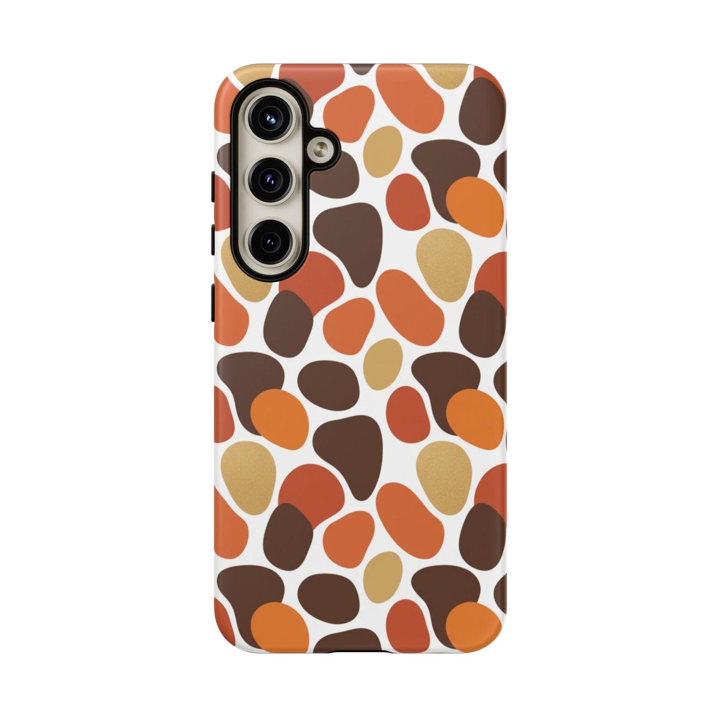 Phone Case — Retro Pebble Pattern in Warm Autumn Colors