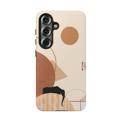 Abstract Earth Tones Phone Case — Minimal Geometric Design