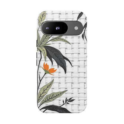 Floral Woven Tough Phone Case — Protective Botanical iPhone Cover