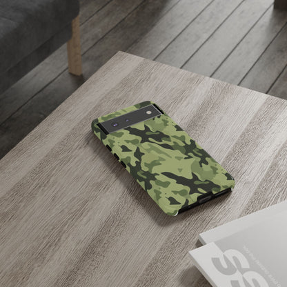 Camo Tough Phone Case — Military Green Protective iPhone Cover