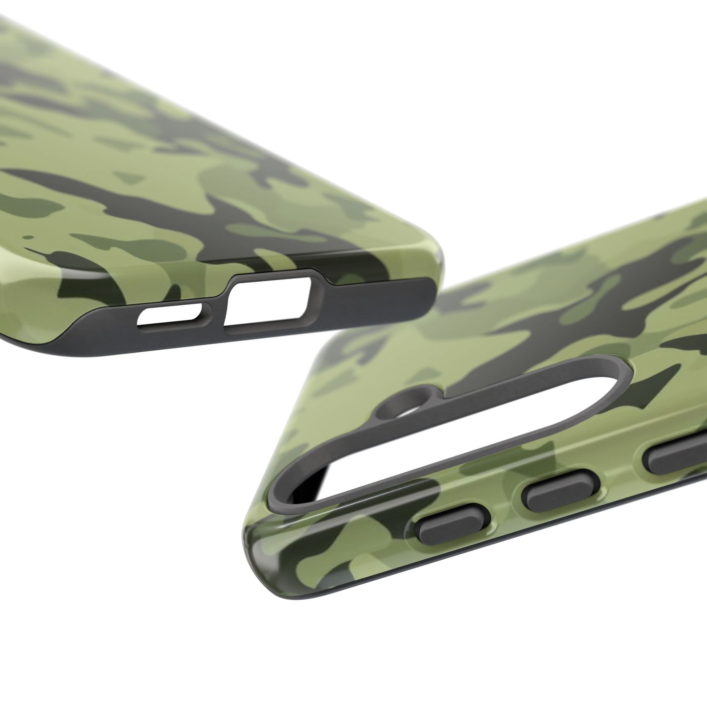 Camo Tough Phone Case — Military Green Protective iPhone Cover