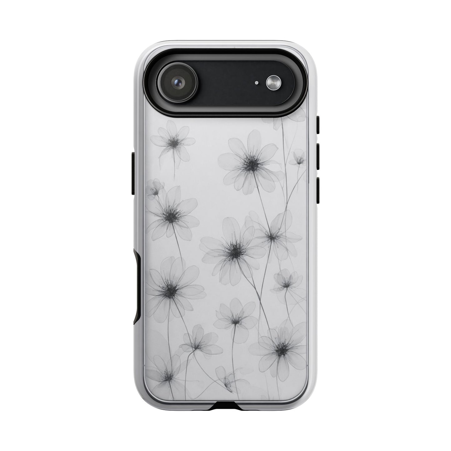 Tough Case — Black & White Floral Tough Phone Case