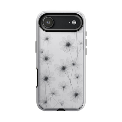 Tough Case — Black & White Floral Tough Phone Case