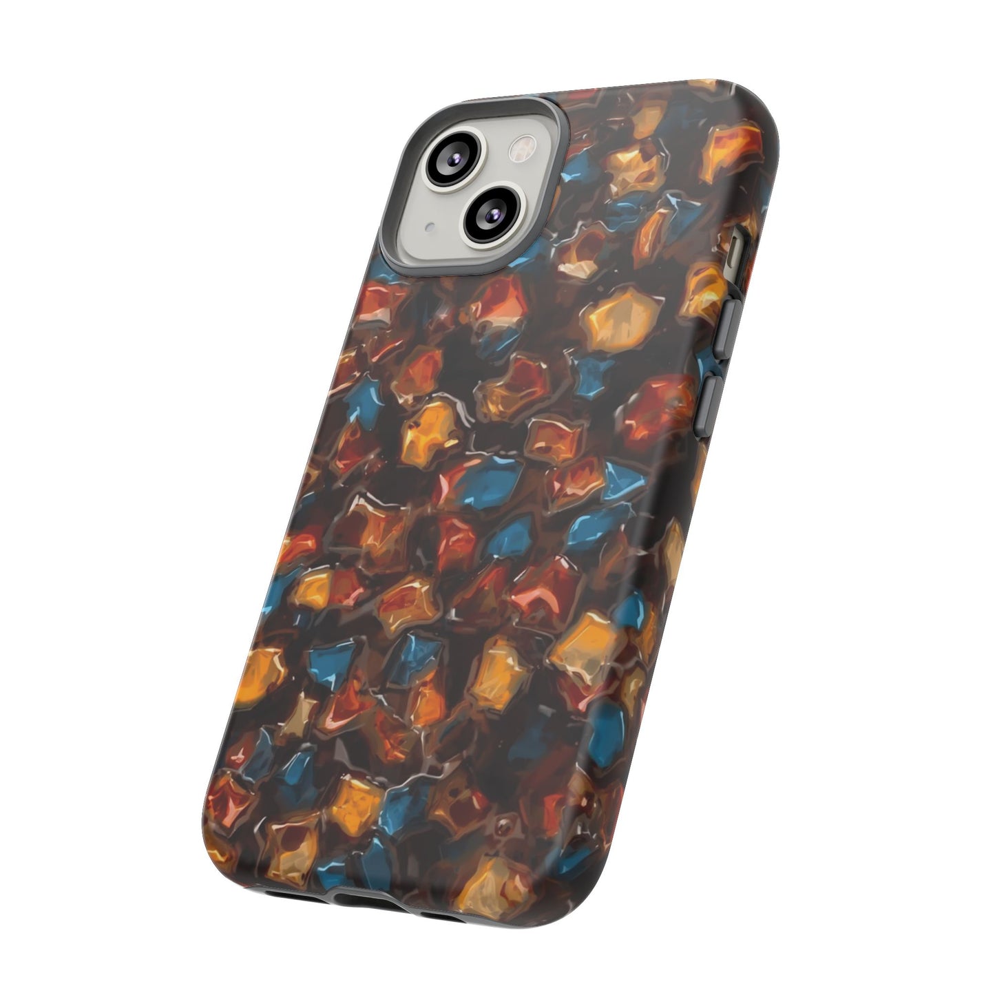 Phone Case - Amber Tortoiseshell Mosaic Protective Cover