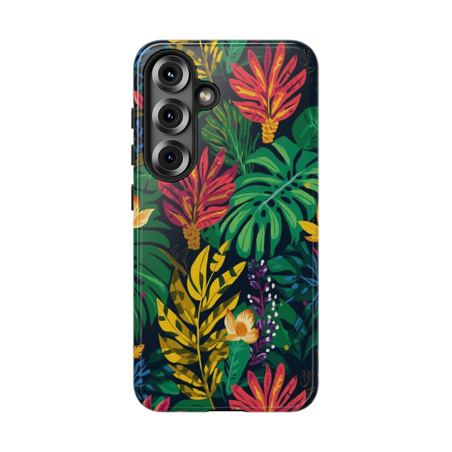 Tropical Floral Phone Case — Vibrant Jungle Leaf Protective Cover