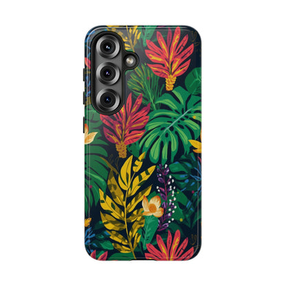 Tropical Floral Phone Case — Vibrant Jungle Leaf Protective Cover