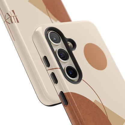 Abstract Earth Tones Phone Case — Minimal Geometric Design