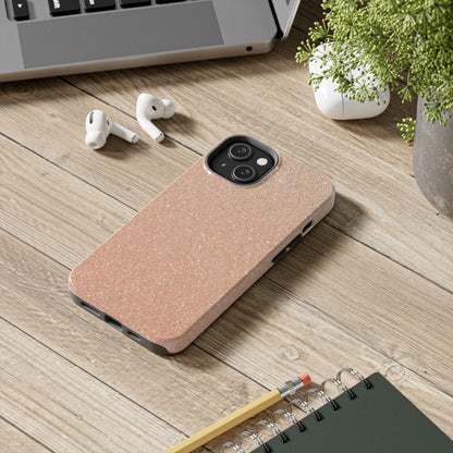 Glitter Rose Gold Tough Phone Case — Sparkling Protective iPhone Cover