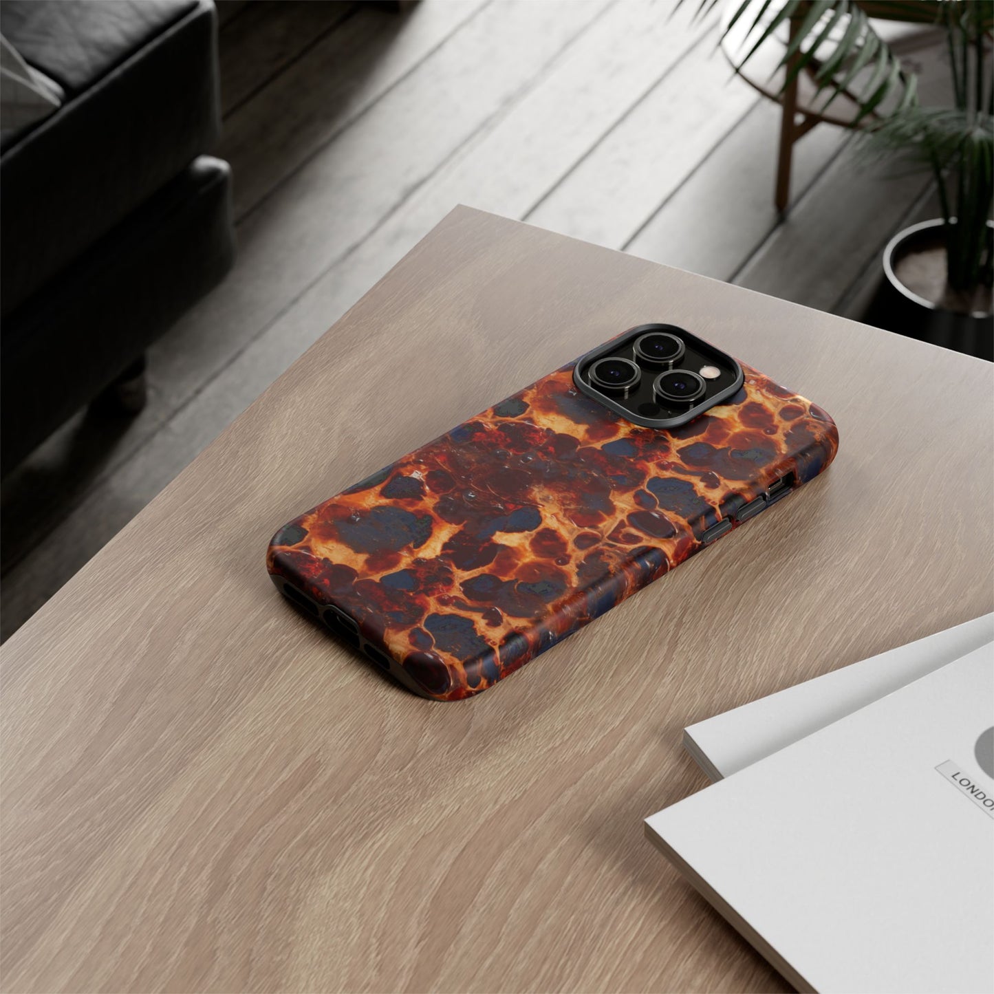 Tortoiseshell Phone Case — Protective iPhone Cover with Classic Amber Pattern
