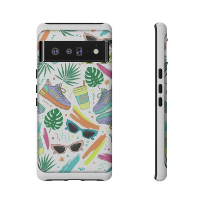 Tough Cases — Colorful Retro Sneakers & Sunglasses Phone Case