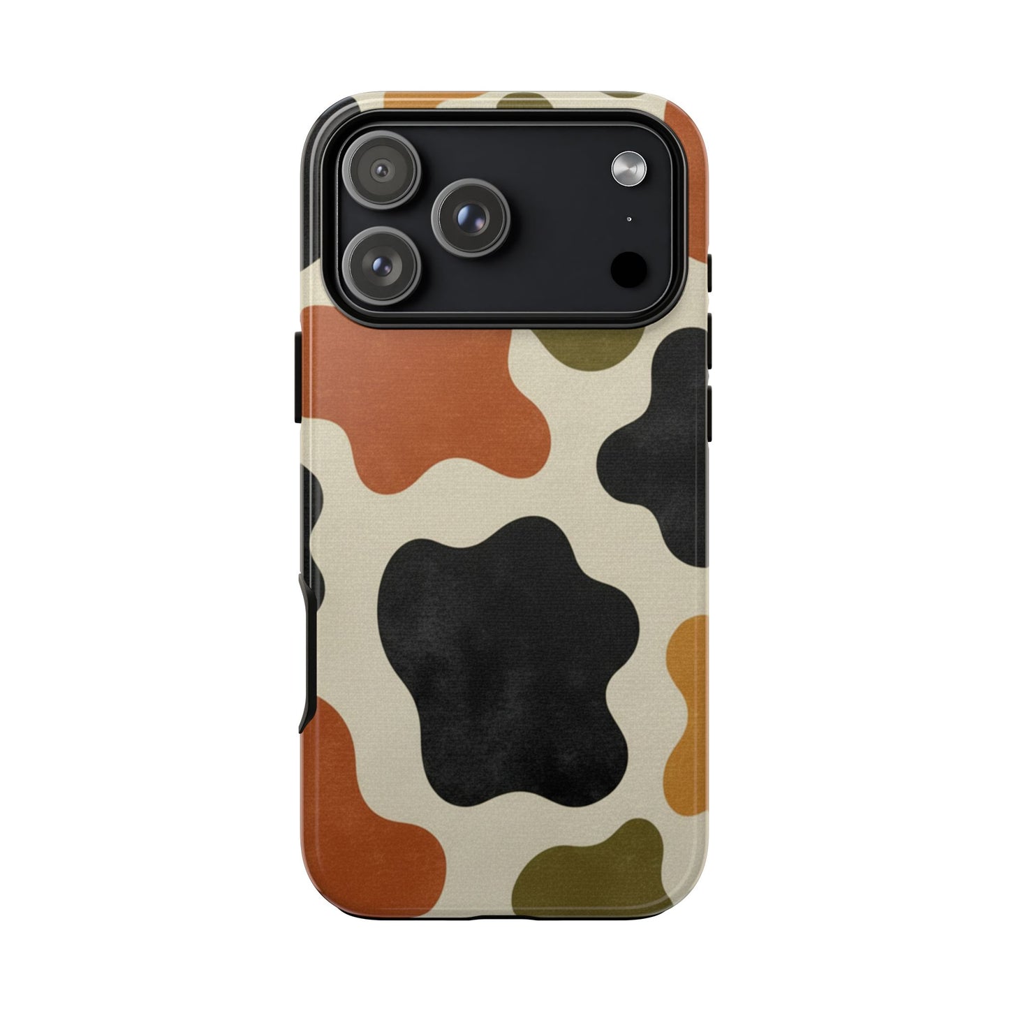 Retro Abstract Camouflage Phone Case — Earth Tone Tough Case