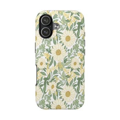 Daisy Meadow Tough Phone Case — Floral Protective Phone Cover