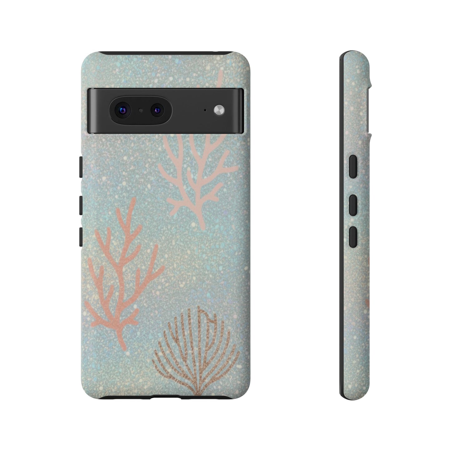 Seafoam Sparkle Phone Case – Coral & Seashell Tough Case