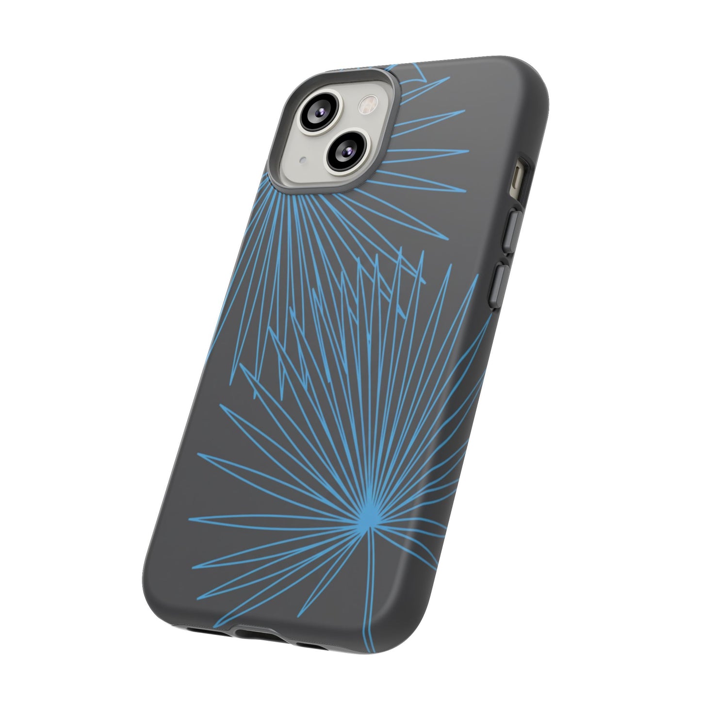 Blue Dandelion Burst Tough Phone Case — Protective Floral iPhone Cover